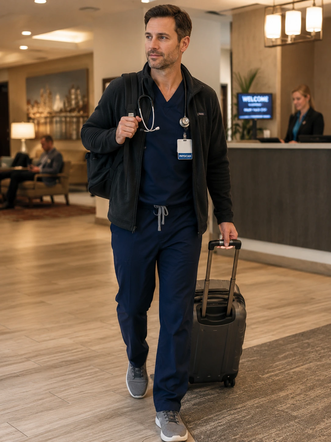 Locum hospitalist traveling between assignments