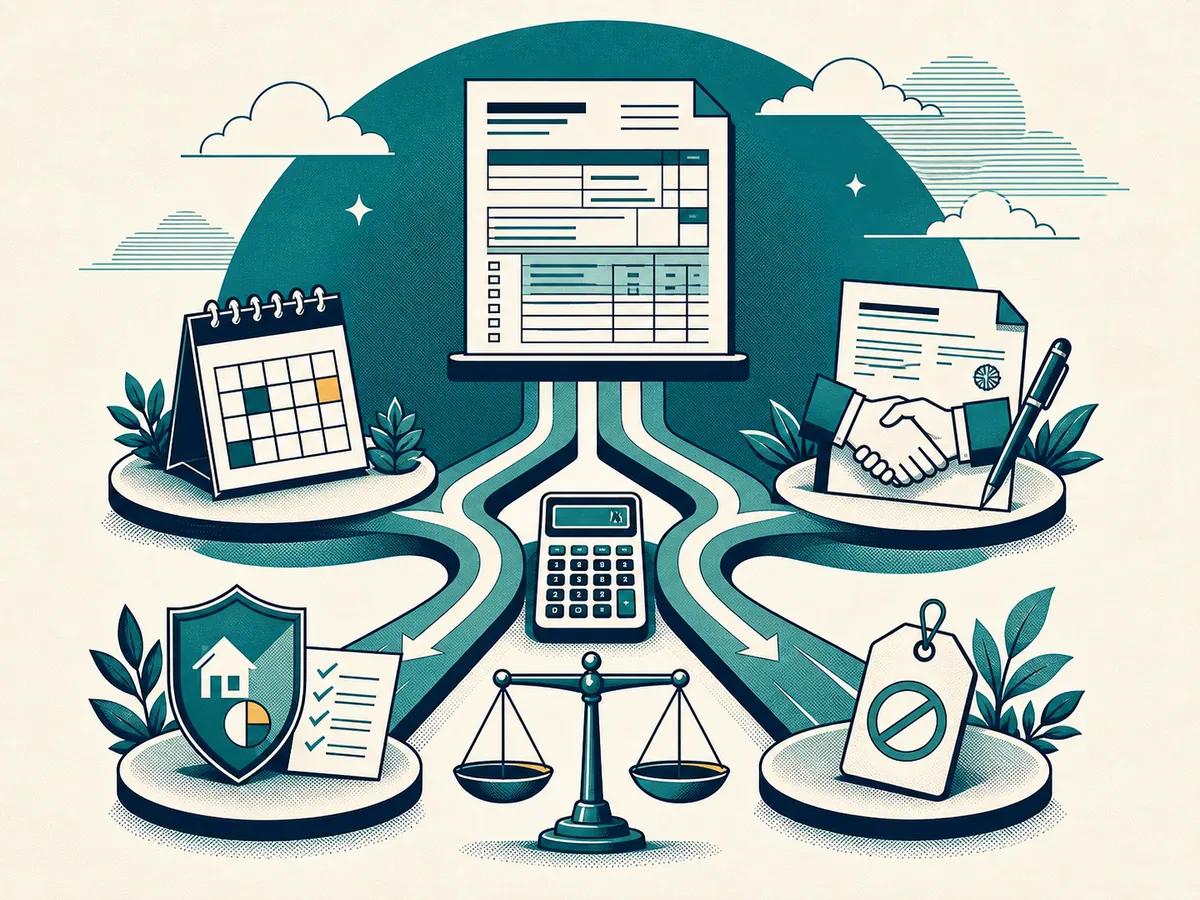 Editorial illustration of IRS Fresh Start options branching into payment, settlement, hardship, and penalty-relief paths